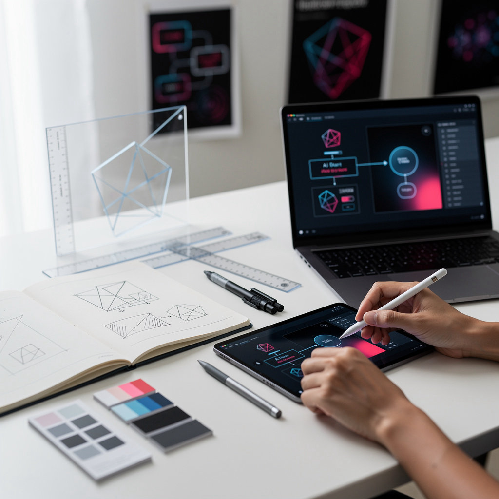 Creative School designers collaborating on thinking-first design processes and real-world workflow projects